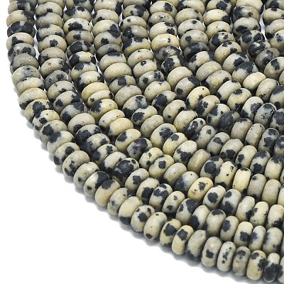 Natural Dalmatian Jasper Beads Strands G-P575-A01-4x2mm-1
