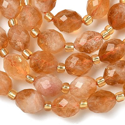 Heated Natural Citrine Beads Strands G-F809-A45-01-1
