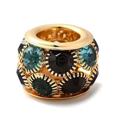 Brass Rhinestone Round Beads KK-D295-04G-01-1