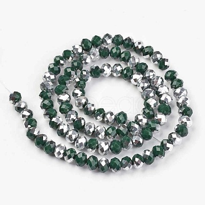 Electroplate Opaque Glass Beads Strands EGLA-A034-P8mm-M04-1