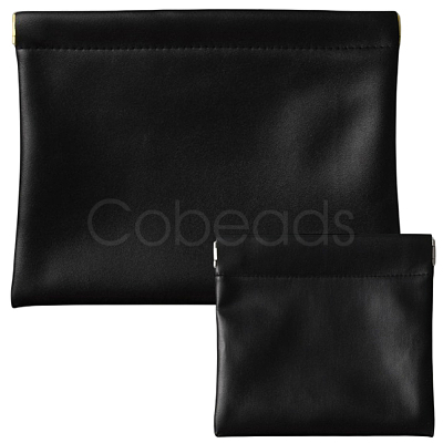 2Pcs 2 Sizes PU Imitation Leather Cosmetic Shrapnel Bags ABAG-WH20011-32D-1