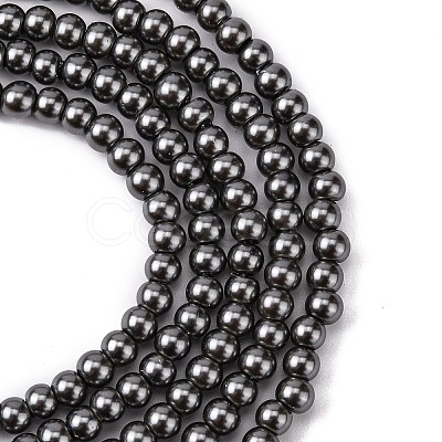 Eco-Friendly Glass Pearl Beads LS-HY-J002-4mm-HX088-1