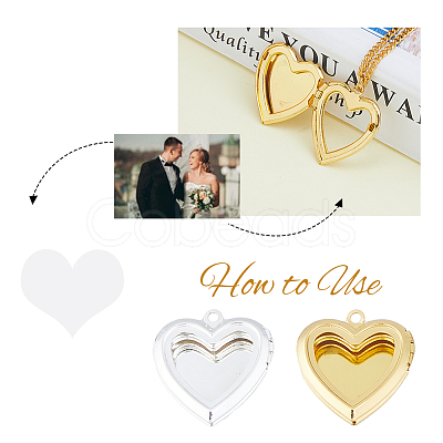 6Pcs 3 Colors Brass Locket Pendants KK-FH0007-49-1