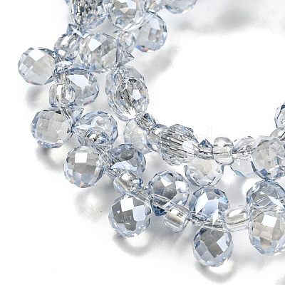 Electroplate Transparent Glass Beads Strands EGLA-P052-01A-PL03-1