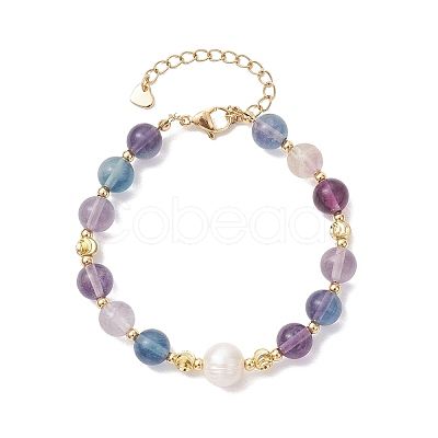 Round Natural Mixed Beaded Bracelets for Women BJEW-JB12763-1