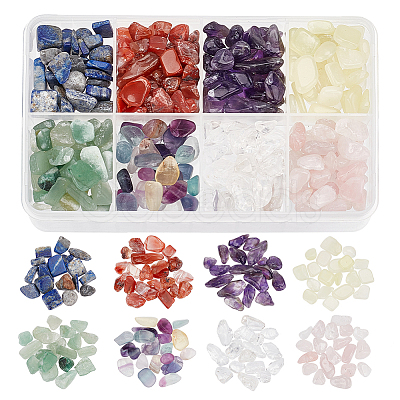 Nbeads 185Pcs 8 Styles Natural Mixed Gemstone Beads G-NB0004-06-1