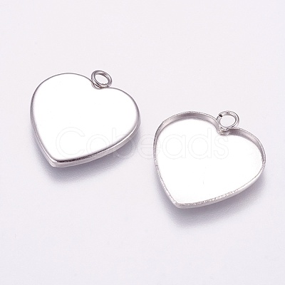 Tarnish Resistant 304 Stainless Steel Pendant Cabochon Settings X-STAS-K148-04A-1