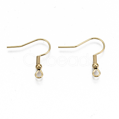304 Stainless Steel Earring Hooks STAS-S111-001G-NR-1
