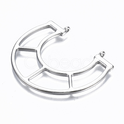 Hollow Alloy Pendant Links TIBE-S314-139P-RS-1