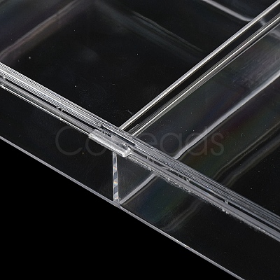 6 Grids Plastic Bead Containers with Cover CON-K002-03B-1