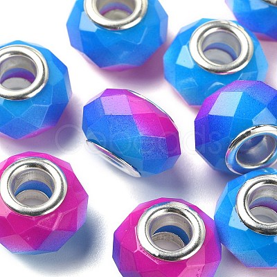 Glass European Beads GPDL-YW0001-02A-1