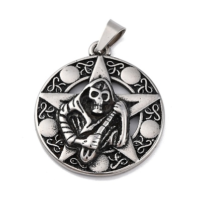 304 Stainless Steel Pendants LS-STAS-Q339-01A-AS-1