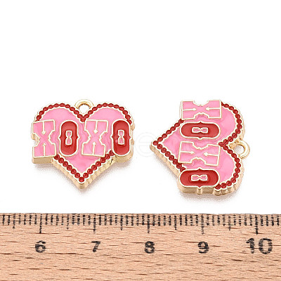 Valentine's Day Alloy Enamel Pendants ENAM-T024-17A-G-1