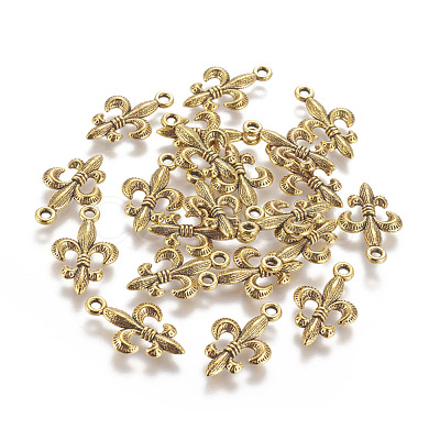 Tibetan Style Alloy Metal Fleur De Lis Pendants PALLOY-EA8747Y-AG-1