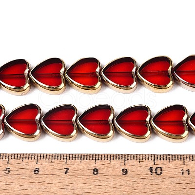 Electroplate Glass Beads Strands X-EGLA-T021-23A-1