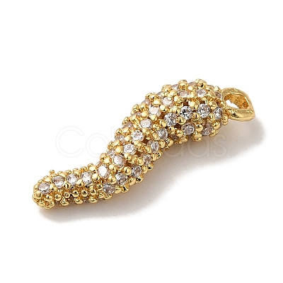 Rack Plating Brass Micro Pave Cubic Zirconia Pendant KK-A229-03B-G-1