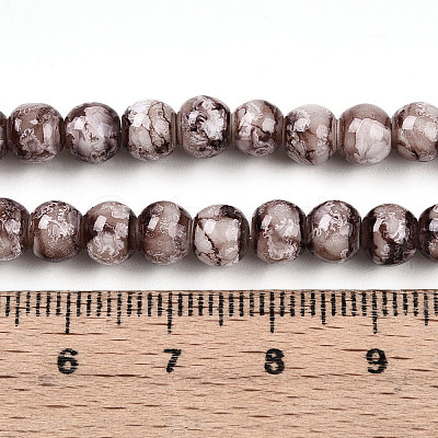 Baking Paint Glass Beads Strands DGLA-N003-6mm-A05-1
