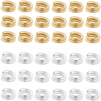 160Pcs 2 Colors Brass Split Rings KK-BBC0023-08B-1