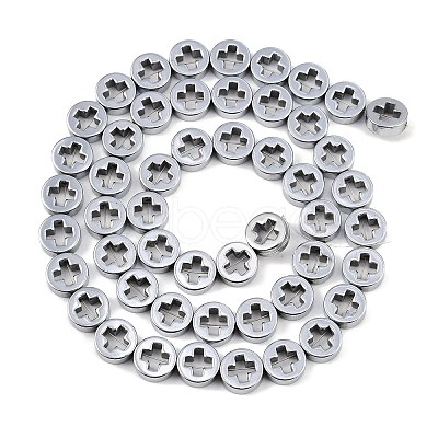 Electroplated Synthetic Non-magnetic Hematite Beads Strands G-K375-A01-01-1