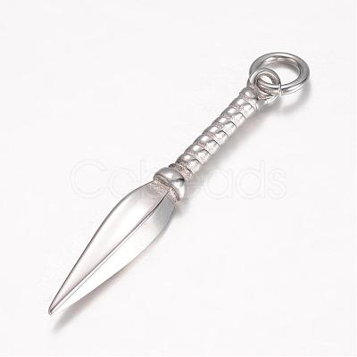 Tarnish Resistant 304 Stainless Steel Pendants STAS-D441-08P-1