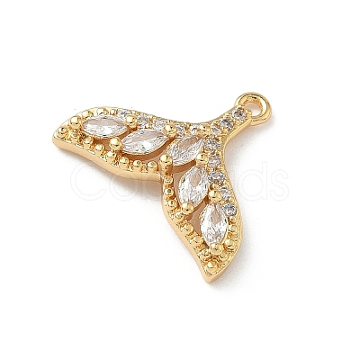 Brass Micro Pave Cubic Zirconia Pendants KK-Z136-45G-01-1