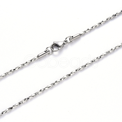 Non-Tarnish 304 Stainless Steel Boston Link Chain Necklace NJEW-S420-006A-P-1