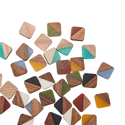Resin & Wood Cabochons RESI-CJ0001-25-1