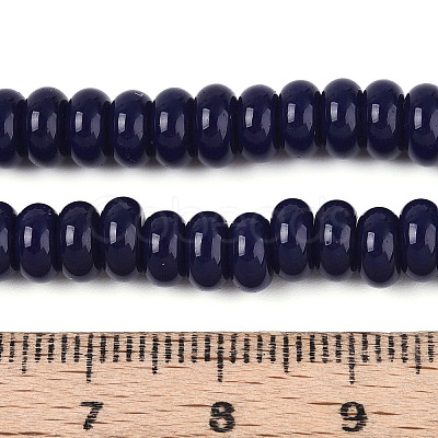 Opaque Solid Color Glass Beads Strands GLAA-ZX008-6mm-18P-1