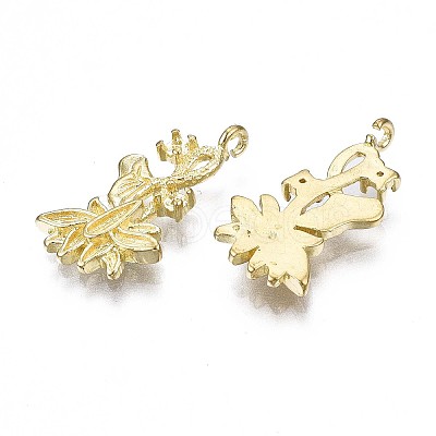 Brass Pendant Enamel & Rhinestone Settings KK-S349-299-NF-1