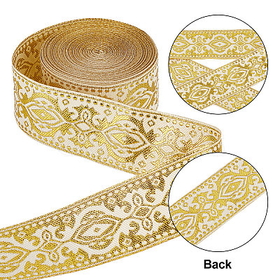 Gorgecraft Ethnic Style Polyester Silk Grosgrain Ribbon OCOR-GF0001-79C-1