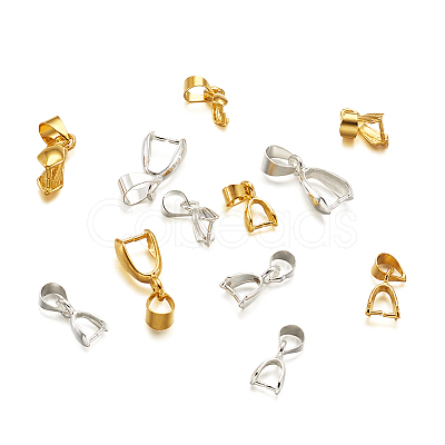 Brass Ice Pick Pinch Bails KK-TA0007-51-1