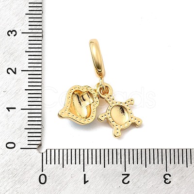 Brass European Dangle Charms KK-F904-20G-1