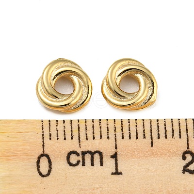 Rack Plating Eco-friendly Brass Beads KK-M257-15G-1