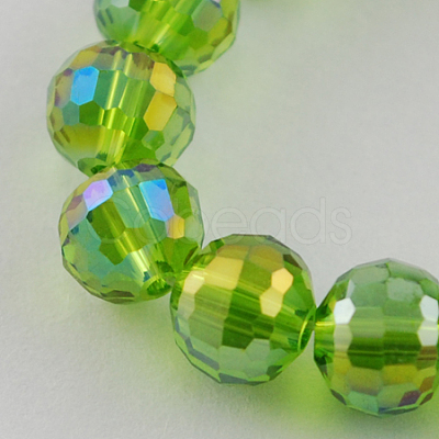 Electroplate Glass Bead Strands EGLA-R040-8mm-M-1