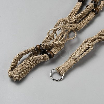 Cotton Crochet Macrame Hanging Planters AJEW-WH20042-17B-1
