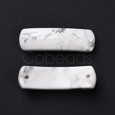 Natural Howlite Connector Charms G-D460-02M-1