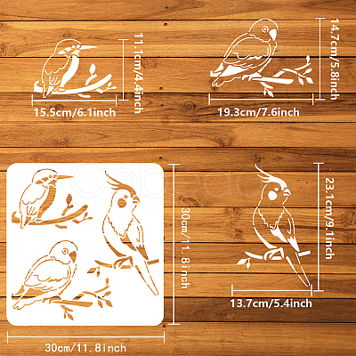 PET Hollow Out Drawing Painting Stencils DIY-WH0391-0515-1