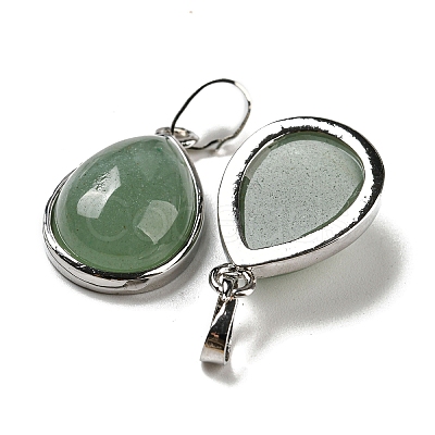 Natural Green Aventurine Pendants G-I358-B25-1