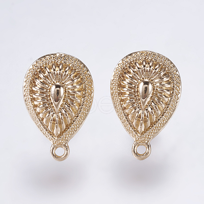 Alloy Stud Earring Findings PALLOY-F201-04G-1