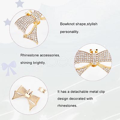 Alloy Rhinestone Shoe Decorations DIY-FG0003-79G-1