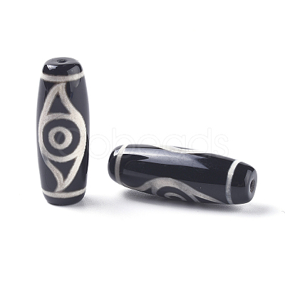 Tibetan Style 2-Eye dZi Beads TDZI-D008-04-1