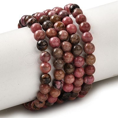 Natural Rhodonite Beads Strands G-G717-4mm-1