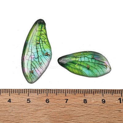 4Pcs Transparent Epoxy Resin Butterfly Wings Pendants X-RESI-C057-04D-1