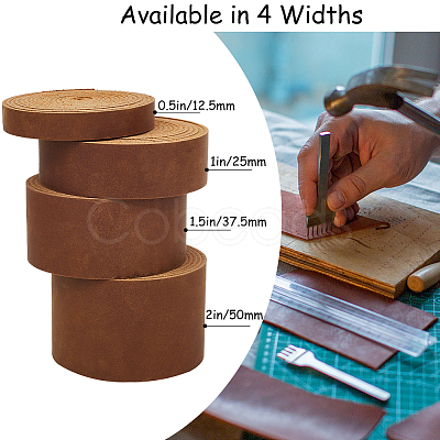 2M Flat AB Grade Cowhide Leather Cord AJEW-WH0479-73F-04-1