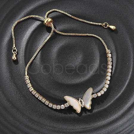Adjustable Brass Shell Slider Bracelets BJEW-L699-01G-1