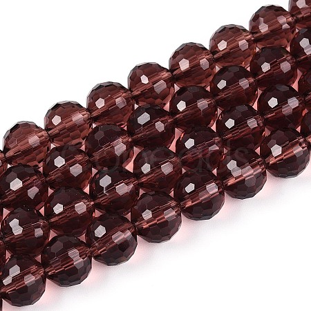 Transparent Glass Bead Strands GLAA-R095-8mm-36-1
