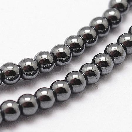 Grade AB Non-magnetic Synthetic Hematite Beads Strands G-P209-02-3mm-1