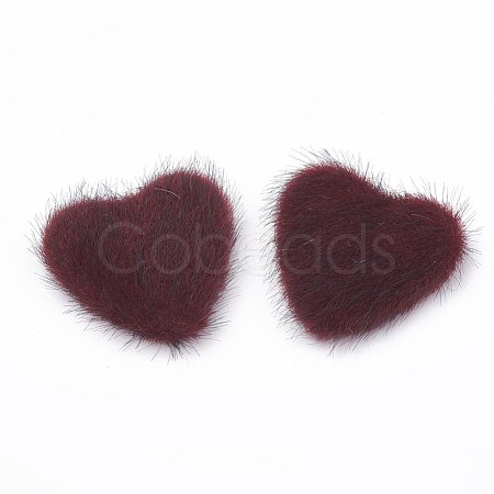 Faux Mink Fur Covered Cabochons WOVE-N006-13D-1