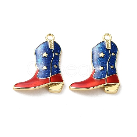 Independence Day Alloy Enamel Pendants ENAM-I069-02G-02A-1