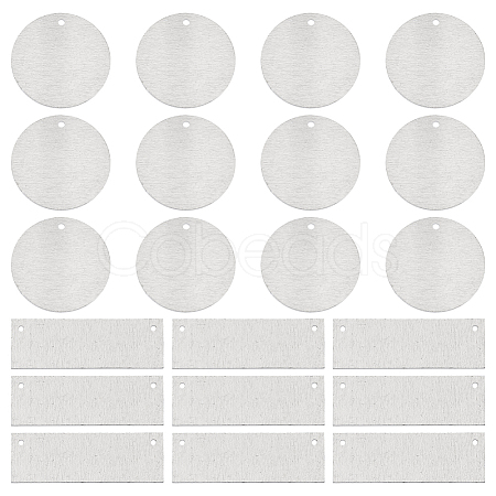 40Pcs 2 Styles Aluminum Pendants FIND-SC0010-22-1